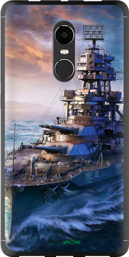 2D пластиковый чехол Военный корабль, world of tanks, wargaming для Xiaomi Redmi Note 4X - 6461t-951 изображение 