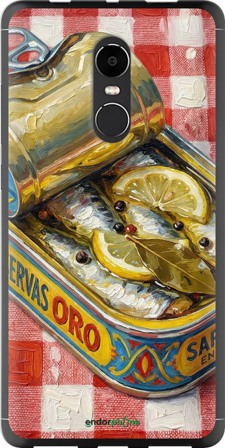 Силиконовый чехол Vintage Sardine Tin Phone для Xiaomi Redmi Note 4X - 6772u-951 изображение 