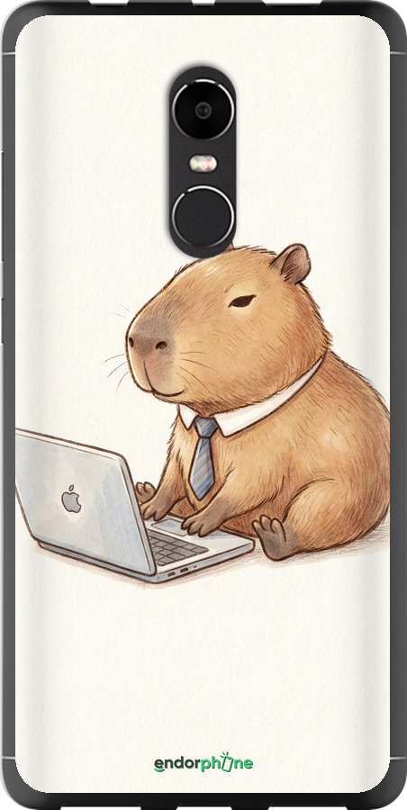 2D пластиковый чехол Funny Capybara CEO Working для Xiaomi Redmi Note 4X - 6777t-951 изображение 
