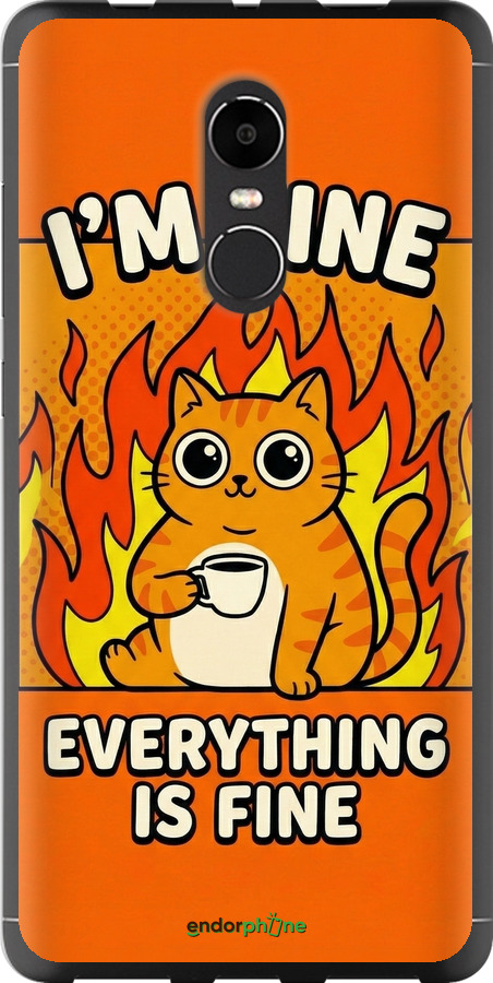 2D пластиковый чехол Funny Cat для Xiaomi Redmi Note 4X - 6786t-951 изображение 