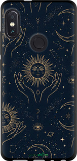 TPU чехол Celestial Harmony: Sun & Moon Gold Mystic Pattern для Xiaomi Redmi Note 5 Pro - 6778b-1353 изображение 