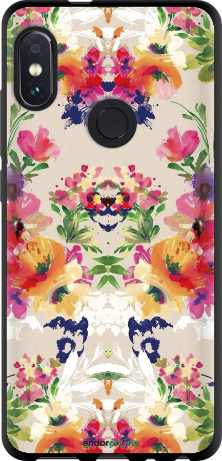 TPU чехол Квітковий візерунок для Xiaomi Redmi Note 5 - 1083b-1516 изображение 
