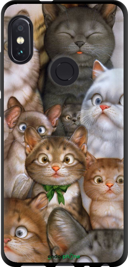

TPU чорний чохол "Коти" для Xiaomi Redmi Note 5