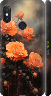 3D пластиковий матовий чехол Оранжеві троянди для Xiaomi Redmi Note 5 Pro - 5944m-1353 изображение 