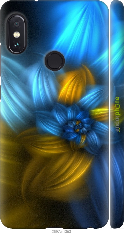 

3D пластиковий матовий чохол "Візерунок 46" для Xiaomi Redmi Note 5, Синій