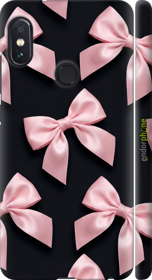 3D пластиковый матовый чехол Coquette Ribbons Dark Coquette для Xiaomi Redmi Note 5 Pro - 6767m-1353 изображение 