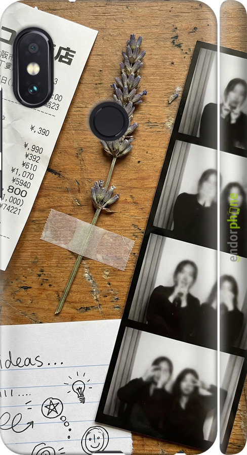 3D пластиковый матовый чехол Aesthetic Scrapbook Collage для Xiaomi Redmi Note 5 Pro - 6773m-1353 изображение 