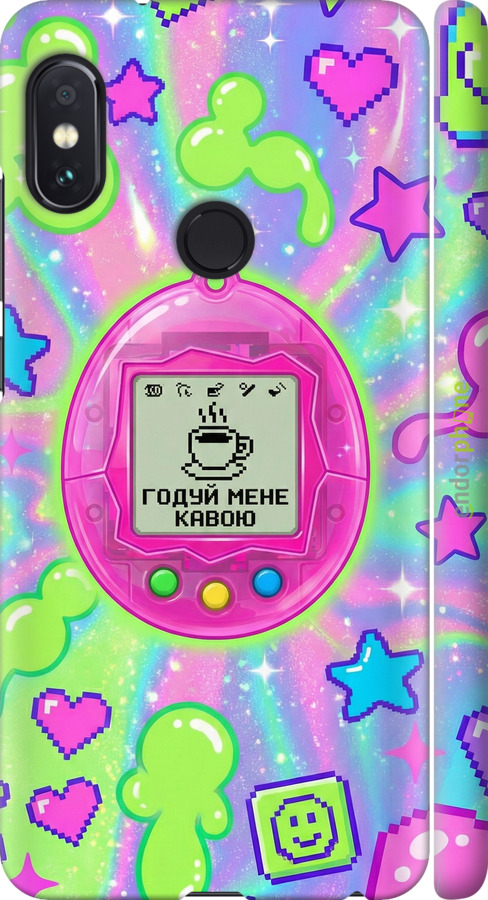 3D пластиковый матовый чехол Y2K Aesthetic Retro Pet: Годуй мене кавою для Xiaomi Redmi Note 5 Pro - 6784m-1353 изображение 