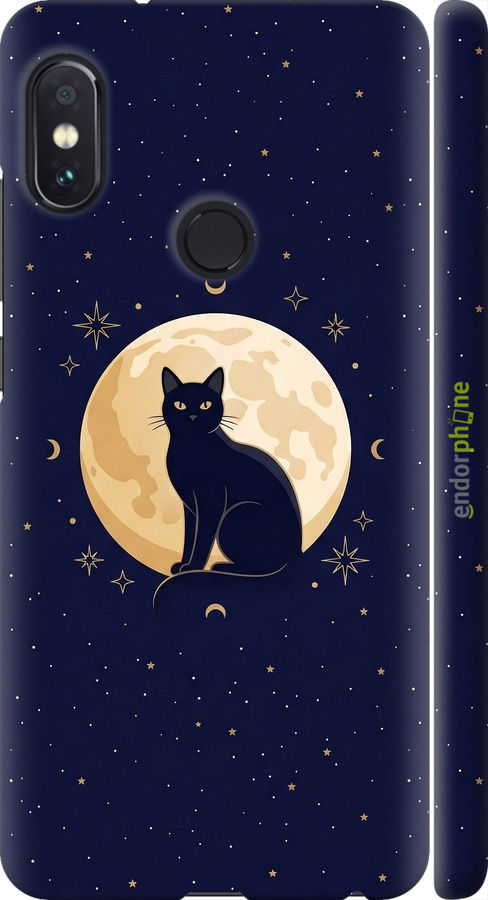 3D пластиковый матовый чехол Cute Cat Celestial/Witchy для Xiaomi Redmi Note 5 - 6787m-1516 изображение 