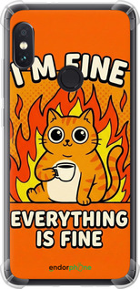 Силикон с усиленными углами чехол 'Funny Cat' для Xiaomi Redmi Note 5 изображение 5