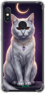 Силіконовий протиударний с посиленими кутами чехол Mystic White Cat Gothic Dark Purple Gold для Xiaomi Redmi Note 5 - 6805sp-1516 изображение 