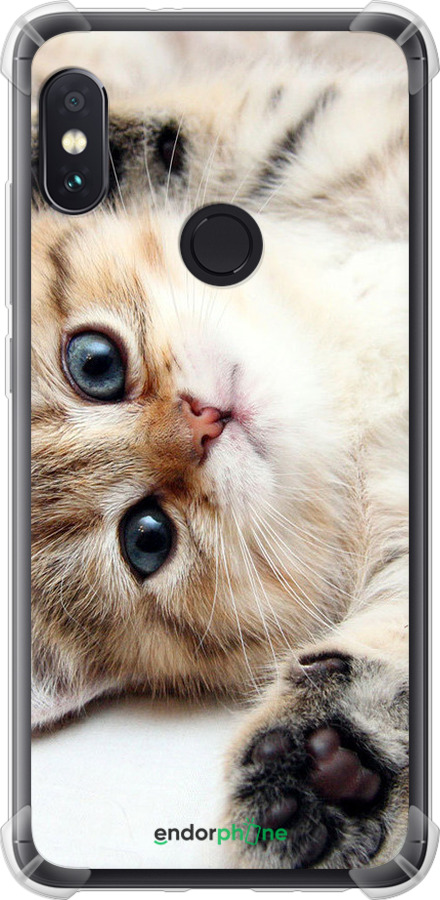 Силикон с усиленными углами чехол Котик для Xiaomi Redmi Note 5 - 6024sp-1516 изображение 