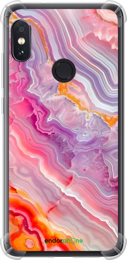 Силіконовий протиударний с посиленими кутами чехол Мрамор 2 для Xiaomi Redmi Note 5 - 6307sp-1516 изображение 