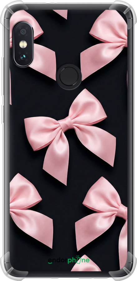 Силіконовий протиударний с посиленими кутами чехол Coquette Ribbons Dark Coquette для Xiaomi Redmi Note 5 Pro - 6767sp-1353 изображение 