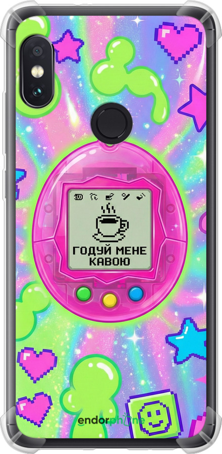 Силикон с усиленными углами чехол Y2K Aesthetic Retro Pet: Годуй мене кавою для Xiaomi Redmi Note 5 Pro - 6784sp-1353 изображение 