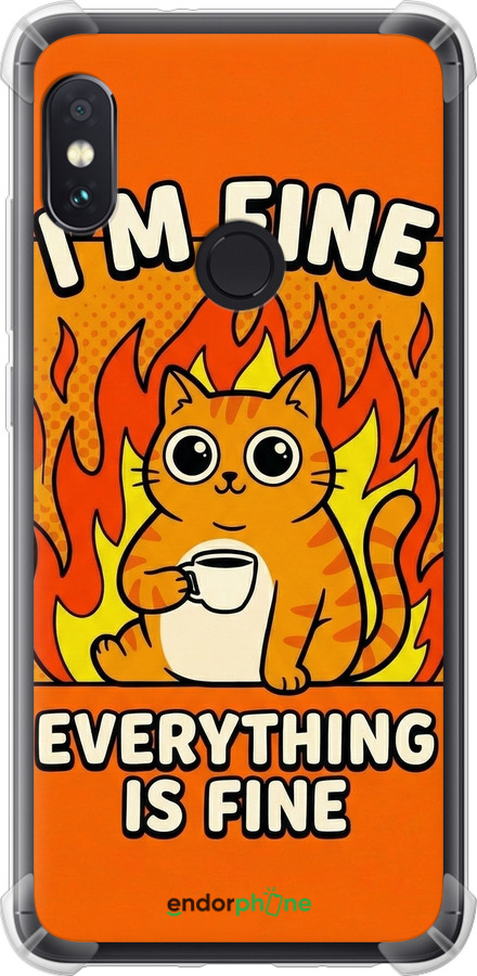 Силикон с усиленными углами чехол Funny Cat для Xiaomi Redmi Note 5 - 6786sp-1516 изображение 