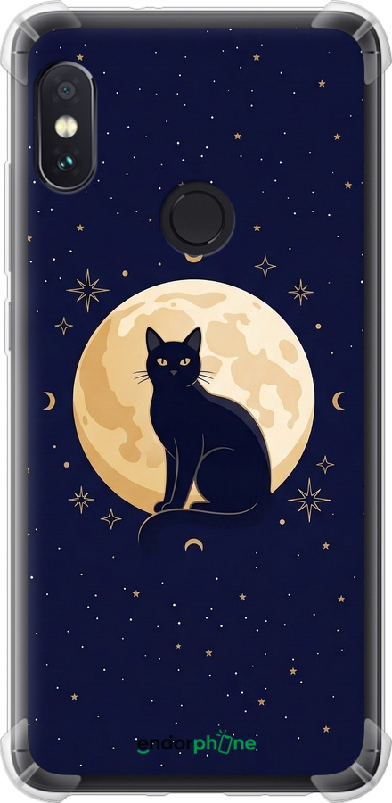 Силикон с усиленными углами чехол Cute Cat Celestial/Witchy для Xiaomi Redmi Note 5 - 6787sp-1516 изображение 