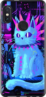 Силиконовый чехол Кот панк для Xiaomi Redmi Note 5 Pro - 6311u-1353 изображение 
