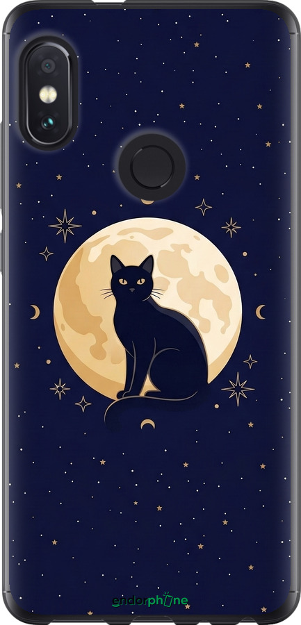2D пластиковий чехол Cute Cat Celestial/Witchy для Xiaomi Redmi Note 5 - 6787t-1516 изображение 