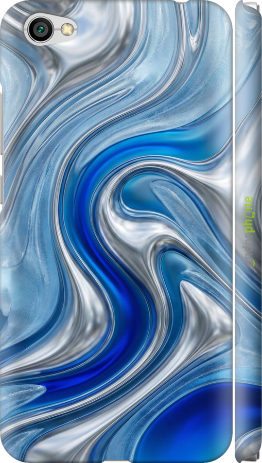 3D пластиковый матовый чехол Liquid Chrome для Xiaomi Redmi Note 5A - 6781m-1401 изображение 