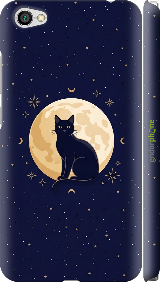 3D пластиковий матовий чехол Cute Cat Celestial/Witchy для Xiaomi Redmi Note 5A - 6787m-1401 изображение 
