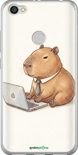 2D пластиковый чехол 'Funny Capybara CEO Working' для Xiaomi Redmi Note 5A Prime изображение 2