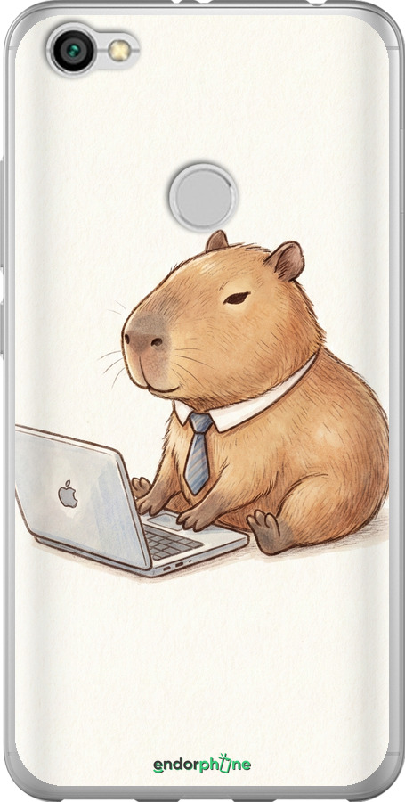 2D пластиковый чехол Funny Capybara CEO Working для Xiaomi Redmi Note 5A Prime - 6777t-1063 изображение 