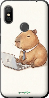 TPU чехол Funny Capybara CEO Working для Xiaomi Redmi Note 6 Pro - 6777b-1551 изображение 