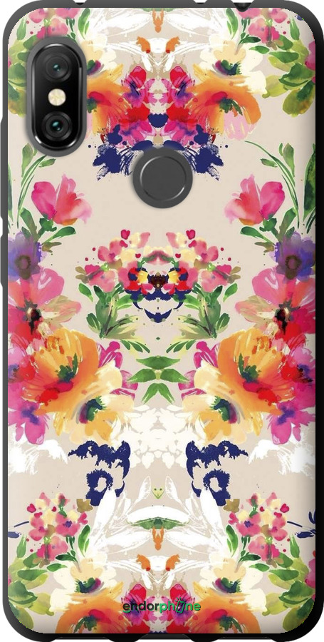 TPU чехол Квітковий візерунок для Xiaomi Redmi Note 6 Pro - 1083b-1551 изображение 