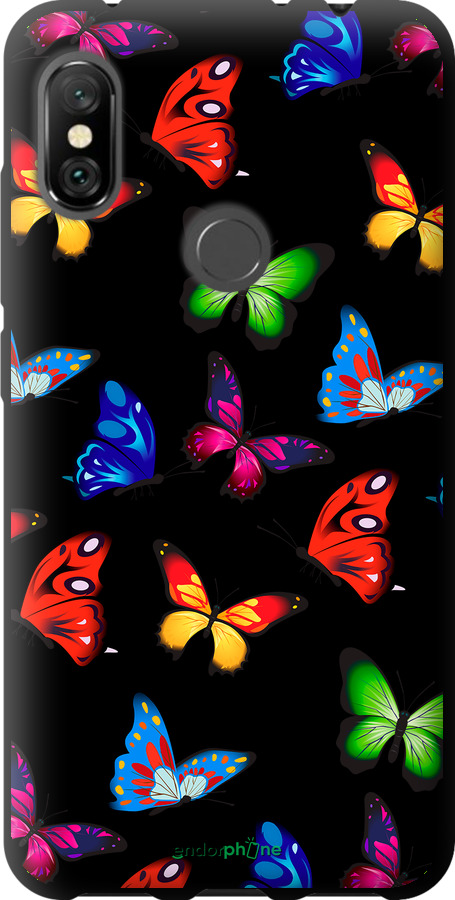 TPU чехол Барвисті метелики для Xiaomi Redmi Note 6 Pro - 4761b-1551 изображение 