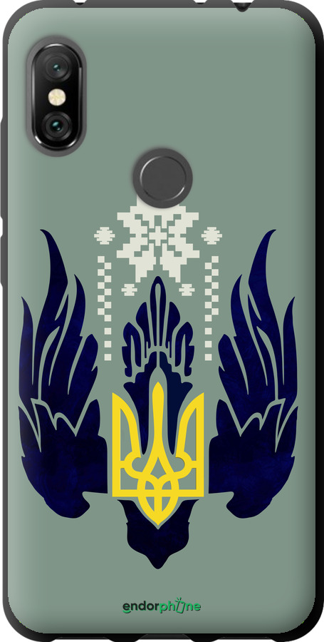 TPU чехол Тризуб с крыльями для Xiaomi Redmi Note 6 Pro - 5640b-1551 изображение 