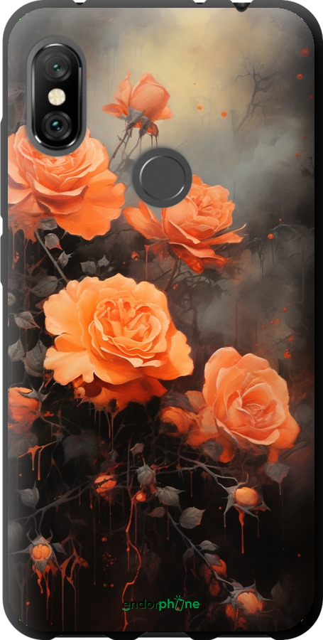 TPU чехол Оранжевые розы для Xiaomi Redmi Note 6 Pro - 5944b-1551 изображение 