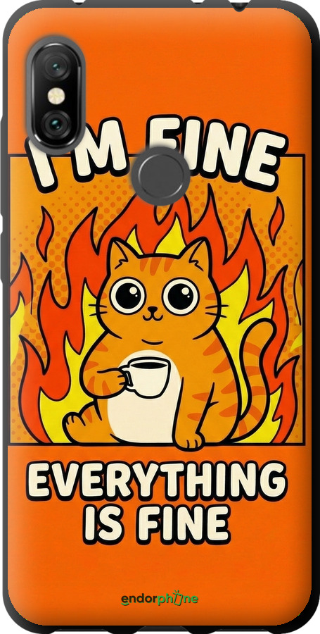 TPU чехол Funny Cat для Xiaomi Redmi Note 6 Pro - 6786b-1551 изображение 