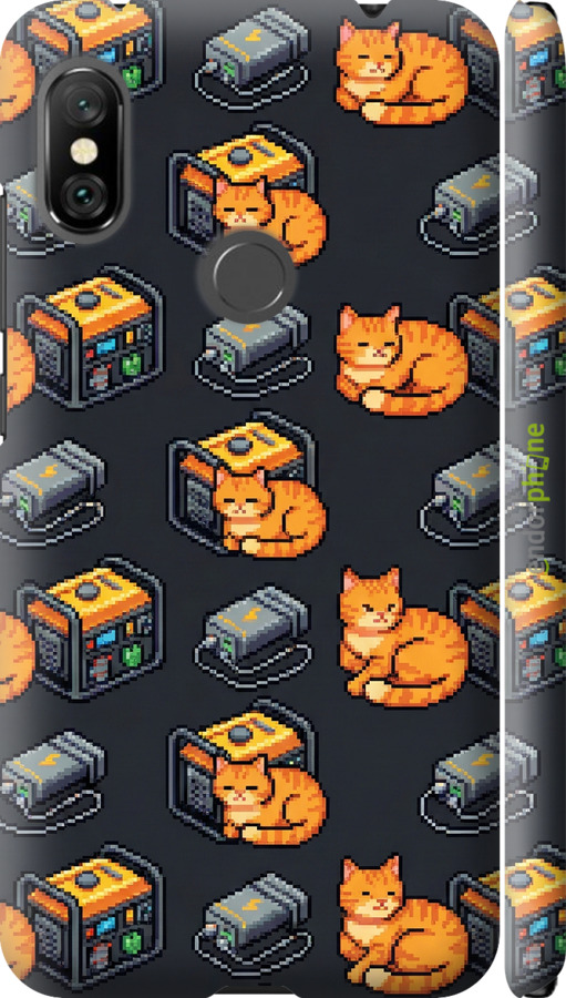 3D пластиковый матовый чехол Autonomous Zone для Xiaomi Redmi Note 6 Pro - 6771m-1551 изображение 