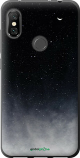 2D пластиковий чехол Голубые облака, Голубая луна для Xiaomi Redmi Note 6 Pro - 6396t-1551 изображение 