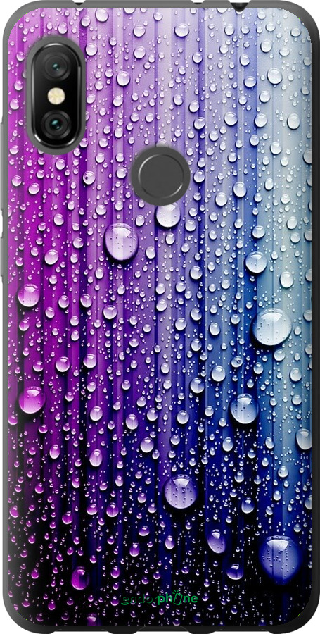 

Силіконовий чохол "Краплини води" для Xiaomi Redmi Note 6 Pro, Синій