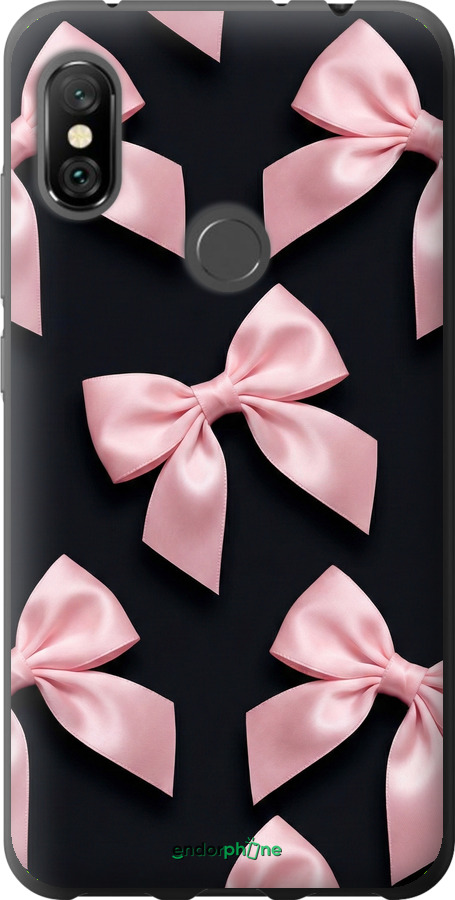 2D пластиковый чехол Coquette Ribbons Dark Coquette для Xiaomi Redmi Note 6 Pro - 6767t-1551 изображение 