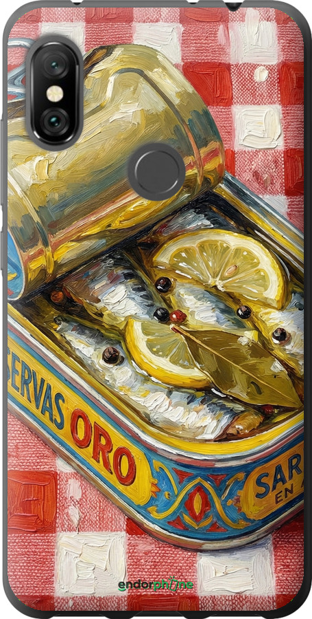 2D пластиковий чехол Vintage Sardine Tin Phone для Xiaomi Redmi Note 6 Pro - 6772t-1551 изображение 