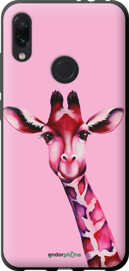 TPU чехол Розовая жирафа для Xiaomi Redmi Note 7 - 4441b-1639 изображение 