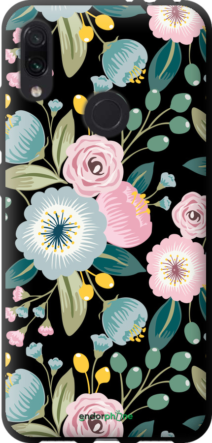 TPU чехол Цветочные обои v2 для Xiaomi Redmi Note 7 - 5602b-1639 изображение 