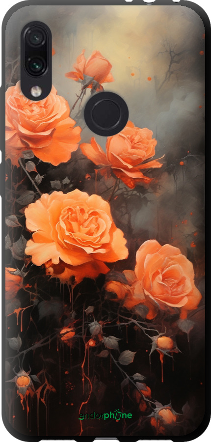 TPU чехол Оранжевые розы для Xiaomi Redmi Note 7 - 5944b-1639 изображение 