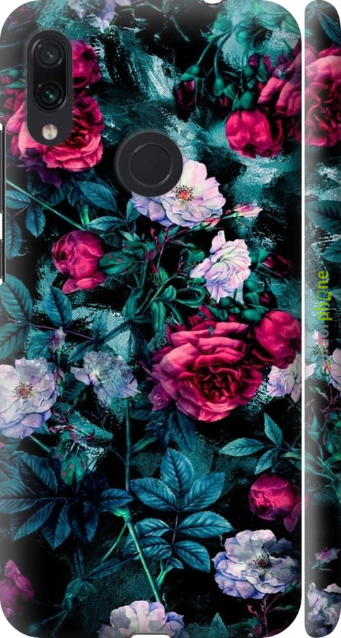 3D пластиковий матовий чехол Сад та троянди для Xiaomi Redmi Note 7 - 6483m-1639 изображение 