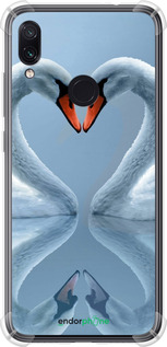 Силіконовий протиударний с посиленими кутами чехол Лебеді для Xiaomi Redmi Note 7 - 6007sp-1639 изображение 