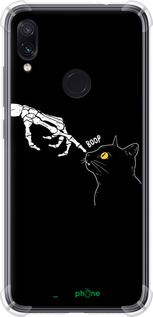 Силикон с усиленными углами чехол Кошка для Xiaomi Redmi Note 7 - 6505sp-1639 изображение 