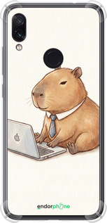 Силіконовий протиударний с посиленими кутами чехол Funny Capybara CEO Working для Xiaomi Redmi Note 7 - 6777sp-1639 изображение 