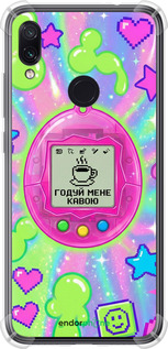 Силикон с усиленными углами чехол 'Y2K Aesthetic Retro Pet: Годуй мене кавою' для Xiaomi Redmi Note 7 изображение 6