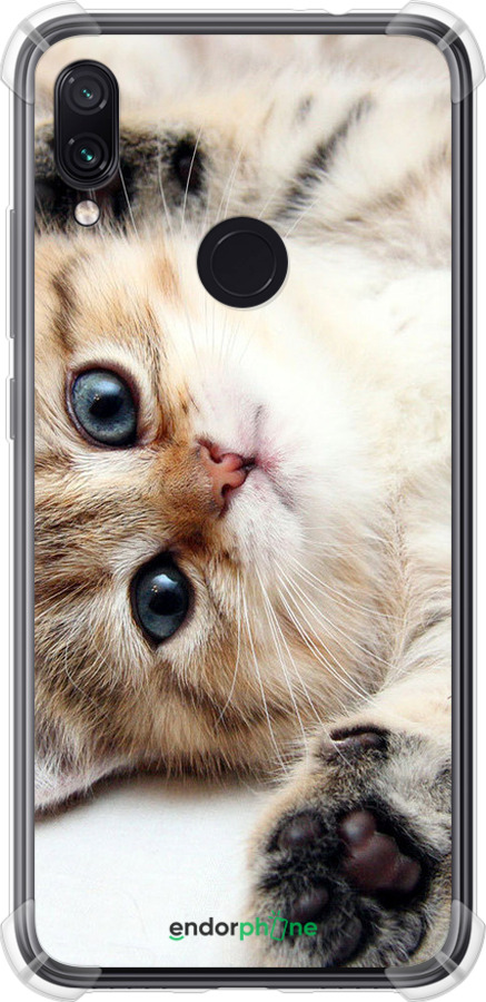 Силіконовий протиударний с посиленими кутами чехол Котик для Xiaomi Redmi Note 7 - 6024sp-1639 изображение 