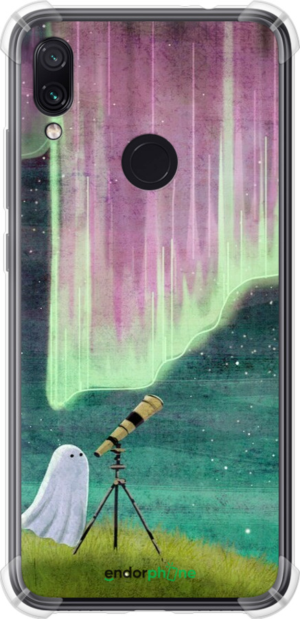Силикон с усиленными углами чехол Привидение и звезды для Xiaomi Redmi Note 7 - 6443sp-1639 изображение 
