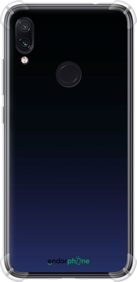 Силикон с усиленными углами чехол Градиент в тёмно - синем стиле для Xiaomi Redmi Note 7 - 6542sp-1639 изображение 