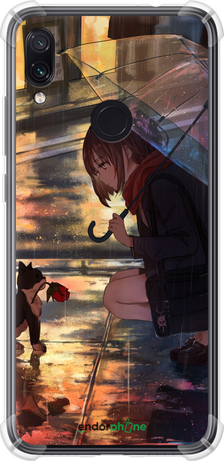 Силикон с усиленными углами чехол Anime для Xiaomi Redmi Note 7 - 6609sp-1639 изображение 